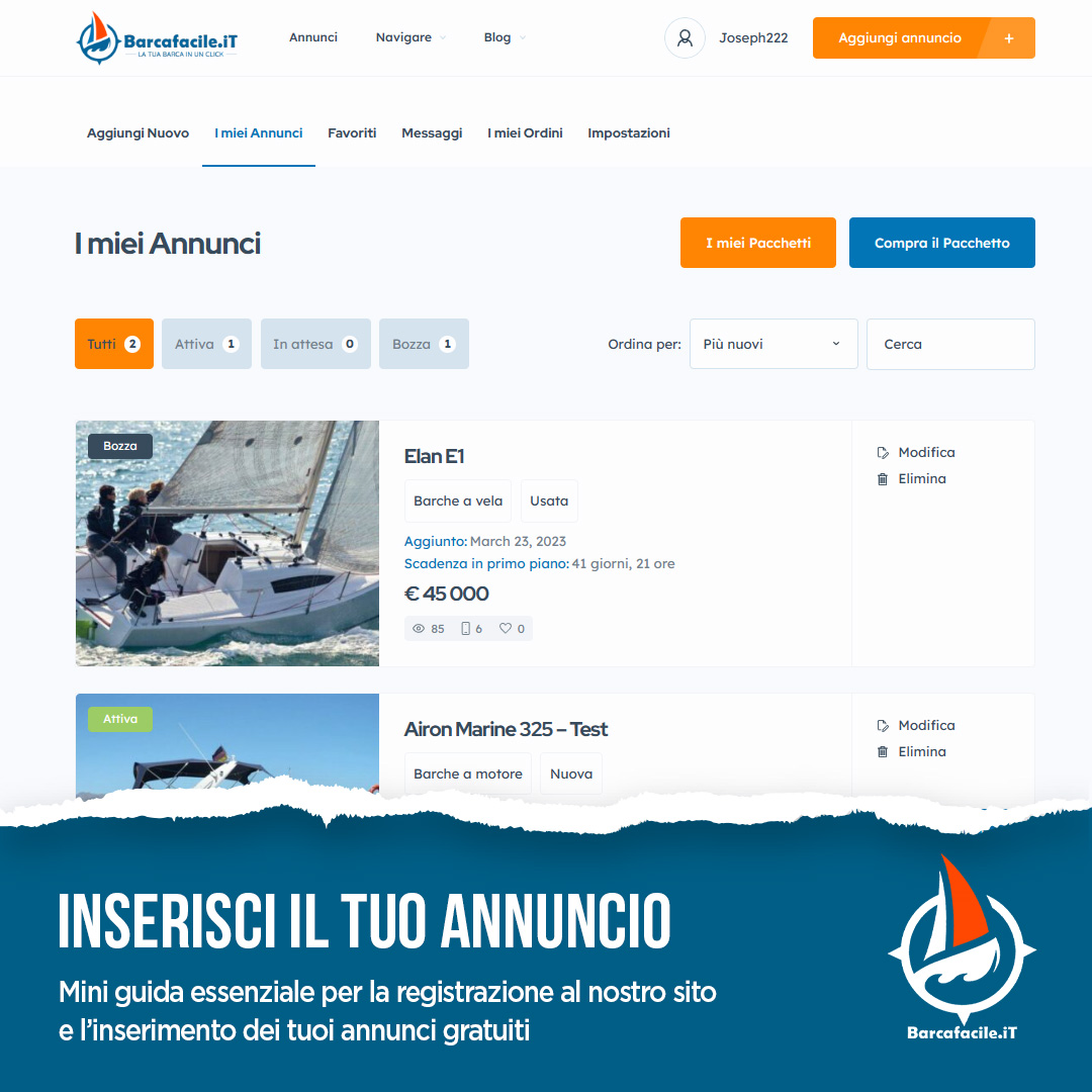 Inserisci gratis il tuo annuncio