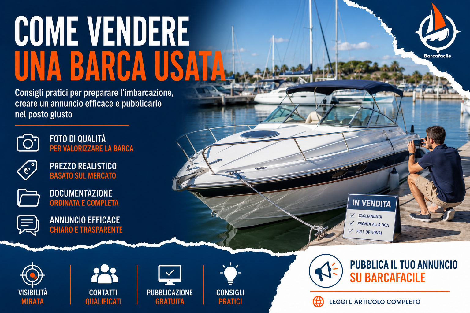 Come vendere una barca usata: consigli per creare un annuncio efficace